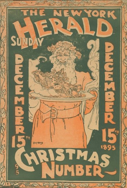 The New York Herald; Sunday, December 15  by Louis Rhead - Hand-Painted Oil Painting Reproduction