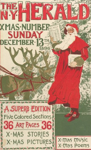The New York Herald; XMAS Number by Louis Rhead Oil Painting
