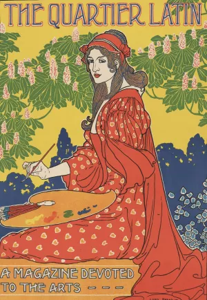 The Quartier Latin. A magazine devoted to the arts by Louis Rhead Oil Painting