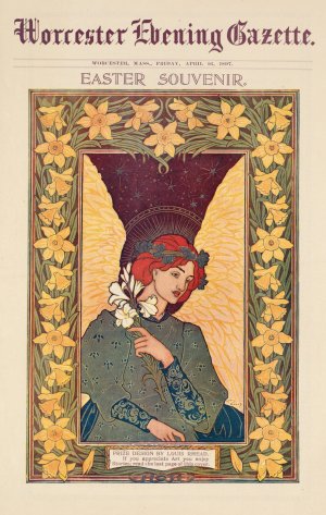 Worcester evening gazette. Easter souvenir. by Louis Rhead Oil Painting
