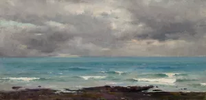 Beach at Etretat by Louis Ritter Oil Painting