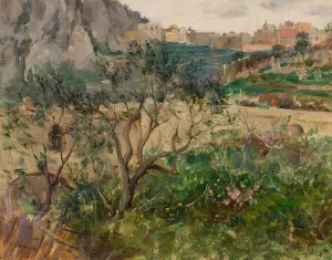 View of Capri by Louis Ritter Oil Painting