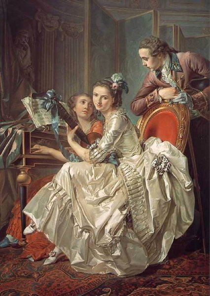 Main Product Photo of The Music Party Painting by Louis-Rolland Trinquesse