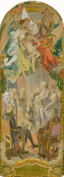 A Legislative Session by Louis Schaettle Oil Painting