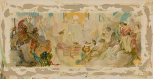Conclave of the Gods by Louis Schaettle Oil Painting