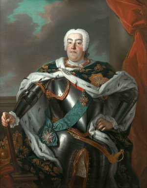 Portrait of Augustus III of Poland by Louis Silvestre The Elder Oil Painting