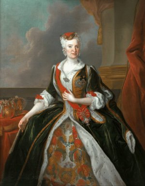 Portrait of Maria Josepha of Austria by Louis Silvestre The Elder Oil Painting
