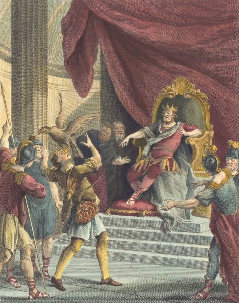 Le Roi, Le Milan, Et Le Chasseur  by Louis-Simon Lempereur - Hand-Painted Oil Painting Reproduction