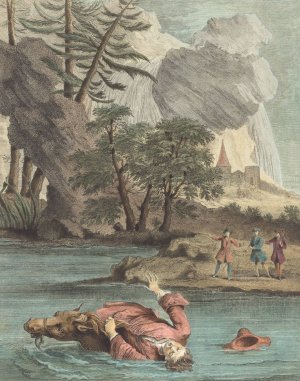 Le Torrent Et La Riviere by Louis-Simon Lempereur Oil Painting