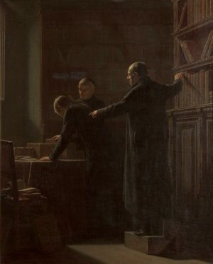 Librarian by Louis Somers Oil Painting