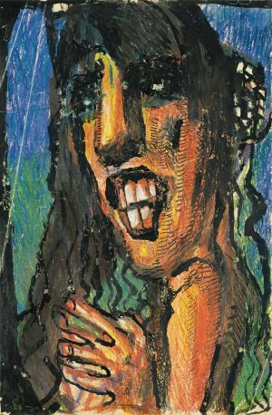 L'Americaine Doit etre Plus Grande by Louis Soutter Oil Painting