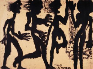 The Pharao's Virgins by Louis Soutter Oil Painting