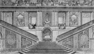 The Ambassadors Staircase in Versailles by Louis Surugue Oil Painting