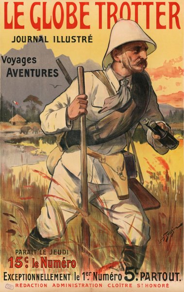Main Product Photo of Le Globe Trotter  Painting by Louis Tauzin