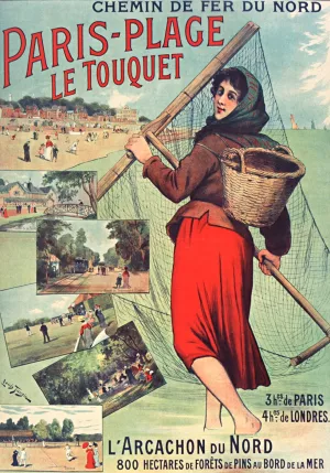 Paris-place le Touquet Oil painting by Louis Tauzin