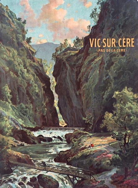 Vic.Sur.Cere  by Louis Tauzin - Hand-Painted Oil Painting Reproduction