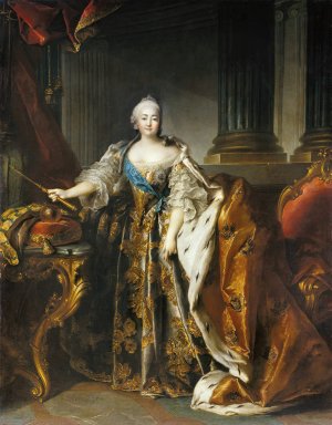 Elizabeth Petrovna by Louis Tocque Oil Painting