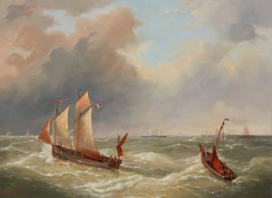 Setting Out by Louis Verboeckhoven Oil Painting