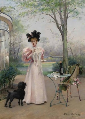 A Faithful Companion by Louise Abbema Oil Painting