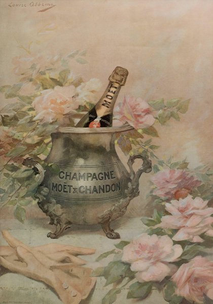 Main Product Photo of Affiche publicitaire pour Moet and Chandon Painting by Louise Abbema