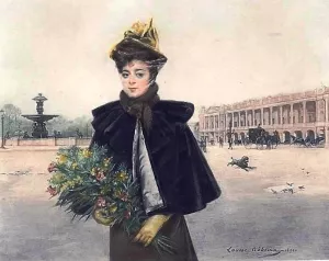 April Morning, Place de la Concorde, Paris Oil painting by Louise Abbema