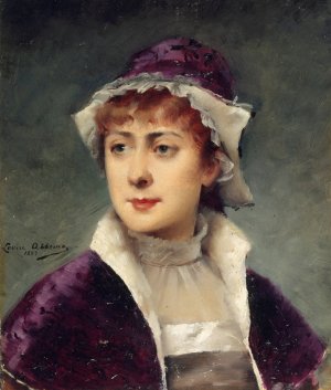 Portrait de Blanche Baretta by Louise Abbema Oil Painting