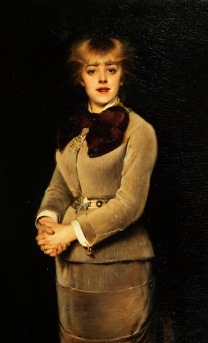 Portrait de Jeanne Samary by Louise Abbema Oil Painting