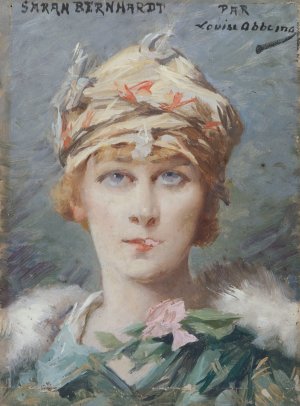 Portrait de Sarah Bernhardt by Louise Abbema Oil Painting