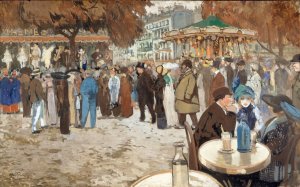 Fete foraine, boulevard de Clichy by Louis Abel-Truchet Oil Painting