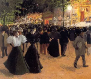 La Fte Forain, Place Pigalle by Louis Abel-Truchet Oil Painting