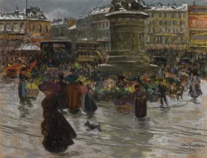 Place de la Republique by Louis Abel-Truchet Oil Painting
