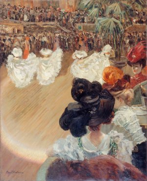 Quadrille au bal Tabarin by Louis Abel-Truchet Oil Painting