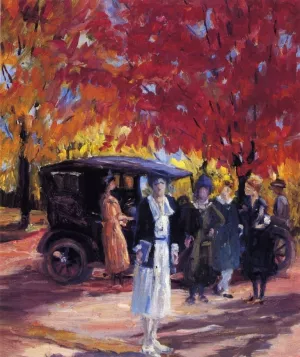 A Campus Group by Louise Jordan Smith - Oil Painting Reproduction