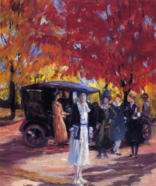 Main Product Photo of A Campus Group Painting by Louise Jordan Smith