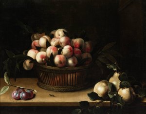 Basket of Peaches, with Quinces, and Plums by Louise Moillon Oil Painting