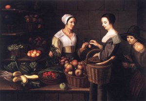 Market Scene with a Pick-Pocket by Louise Moillon Oil Painting