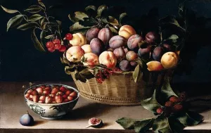 Still-Life with a Basket of Fruit Oil painting by Louise Moillon