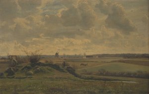 Landskab ved Gyrstinge by Louise Ravn-Hansen Oil Painting