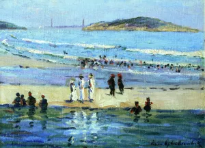 Bathers Along the Shore Oil painting by Louise Upton Brumback