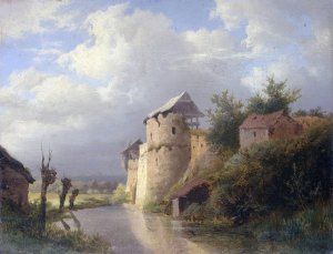 The Old Fortress by Louwrens Hanedoes Oil Painting