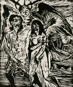 Austreibung aus dem Paradies by Lovis Corinth Oil Painting