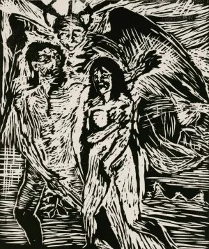 Austreibung aus dem Paradies by Lovis Corinth Oil Painting