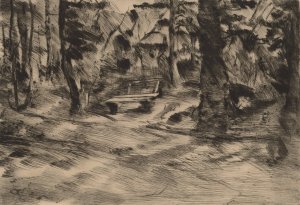 Bench in the Woods II by Lovis Corinth Oil Painting