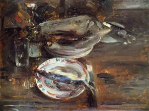 Cat's Breakfast Oil painting by Lovis Corinth