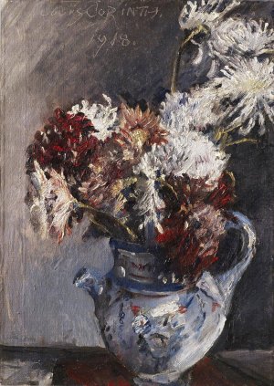 Chrysanthemen im Krug by Lovis Corinth Oil Painting