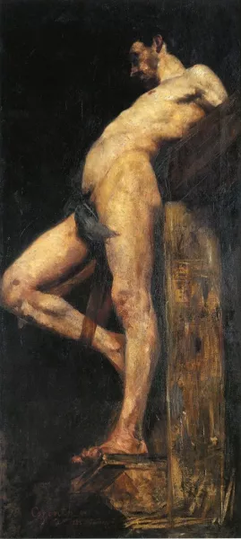 Crucified Thief Oil painting by Lovis Corinth