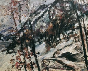 Der Herzogstand Am Walchensee Im Schnee by Lovis Corinth Oil Painting