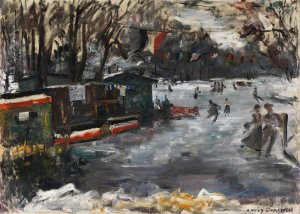 Eisbahn im Berliner Tiergarten by Lovis Corinth Oil Painting