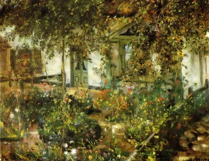 Farmyard in Bloom by Lovis Corinth - Oil Painting Reproduction