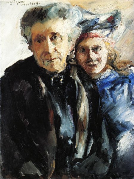 Grandmother and Granddaughter by Lovis Corinth - Hand-Painted Oil Painting Reproduction